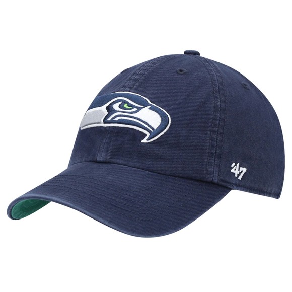 '47 NFL Seattle Seahawks Embroidered Logo Navy Fitted Men's Sz XL HAT - Picture 1 of 9